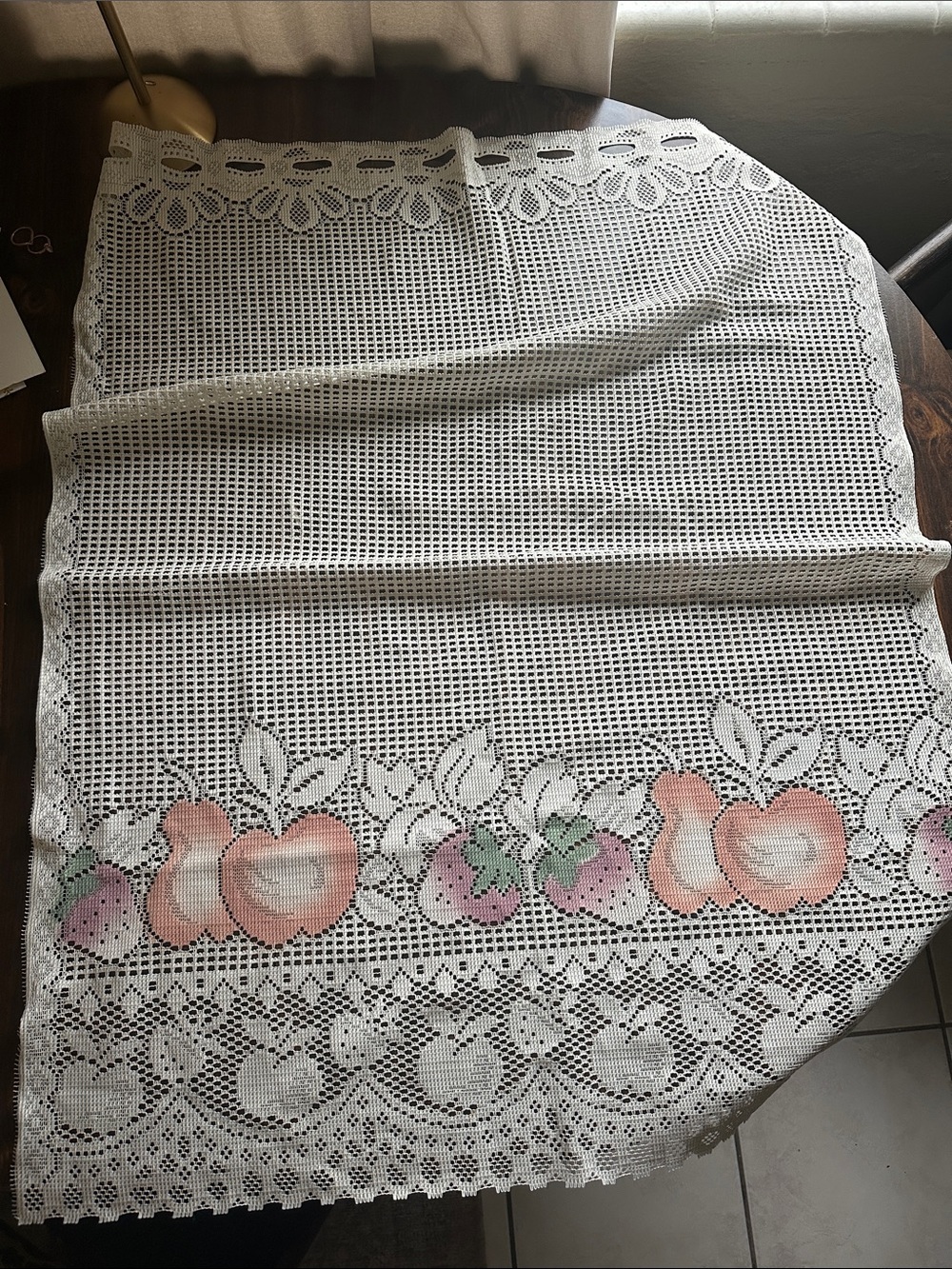 Vintage lace fruit table cloth